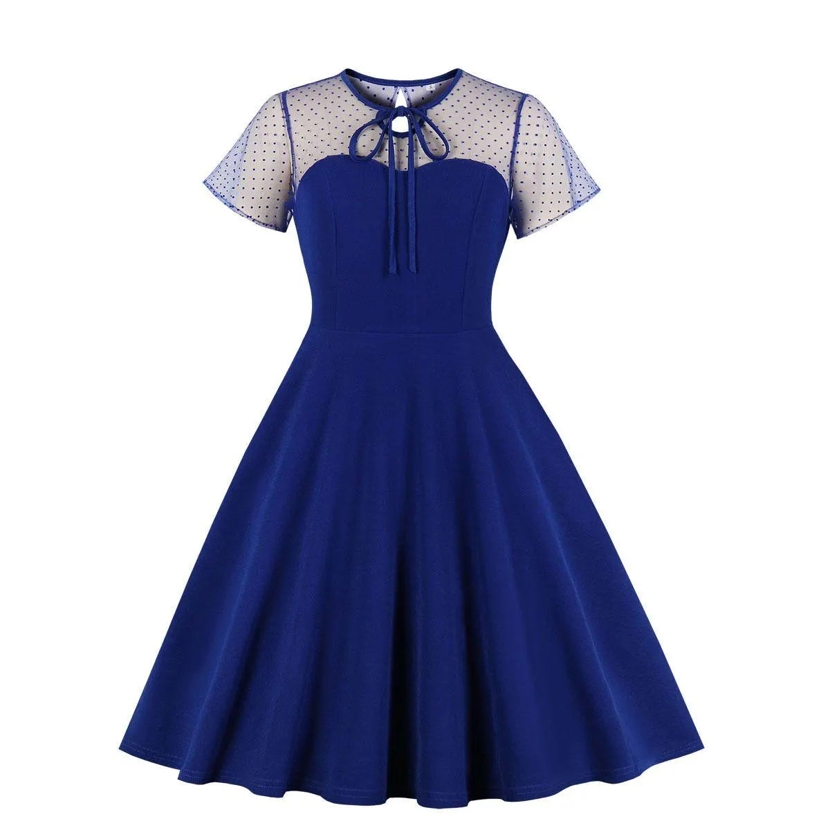 Polka Dot Mesh Bubble Dress