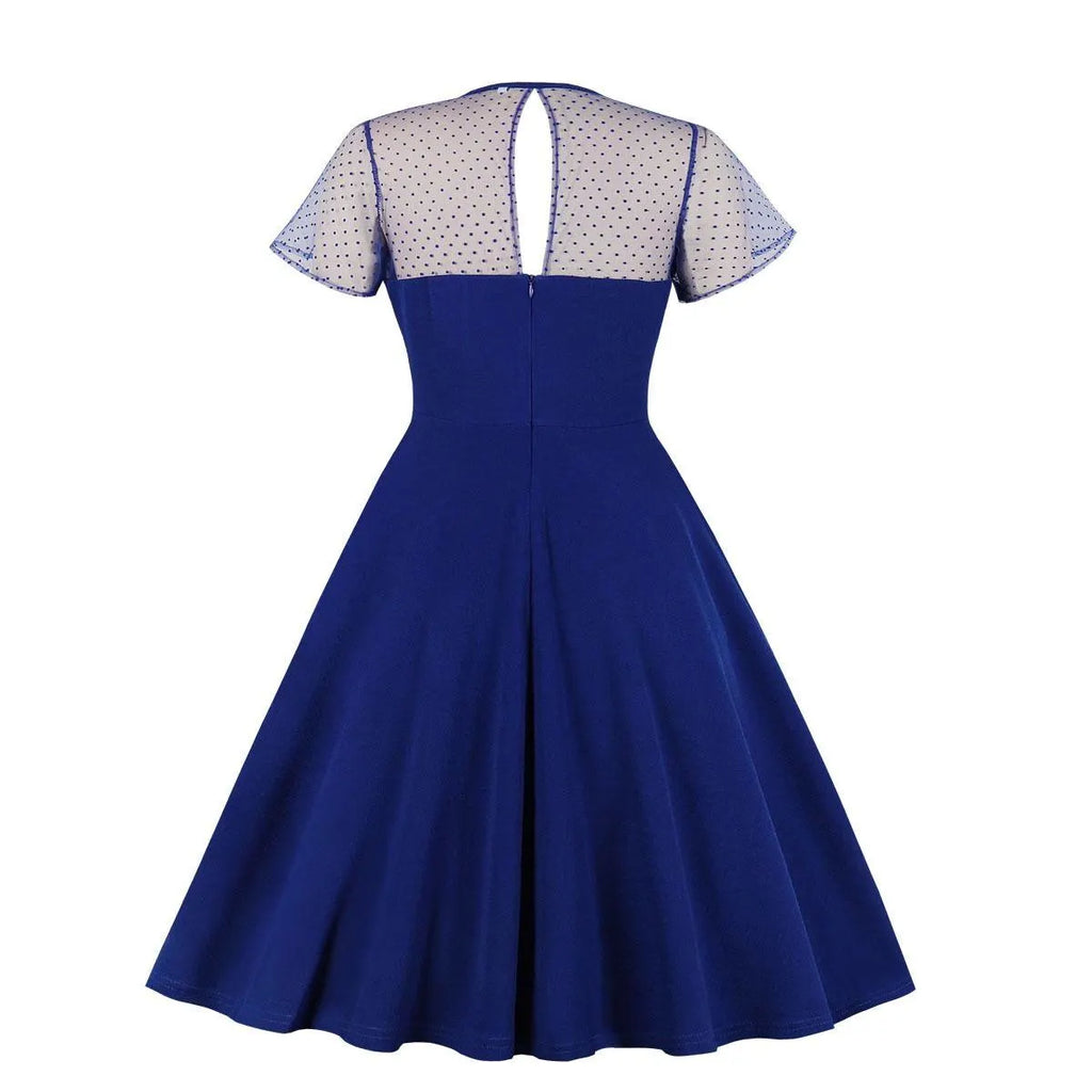 Polka Dot Mesh Bubble Dress