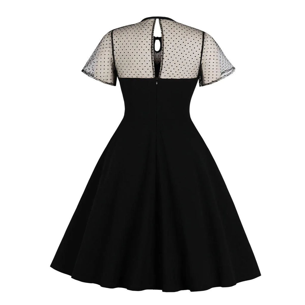 Polka Dot Mesh Bubble Dress
