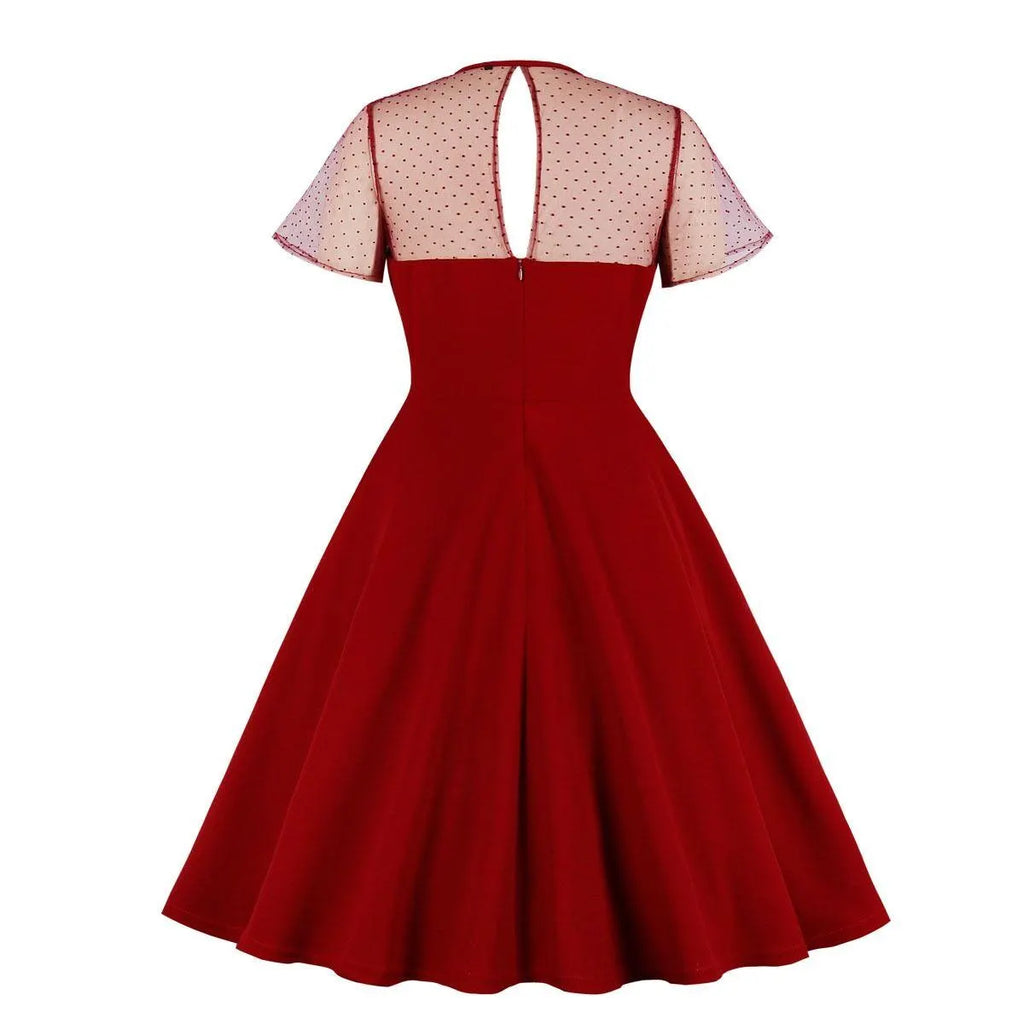 Polka Dot Mesh Bubble Dress