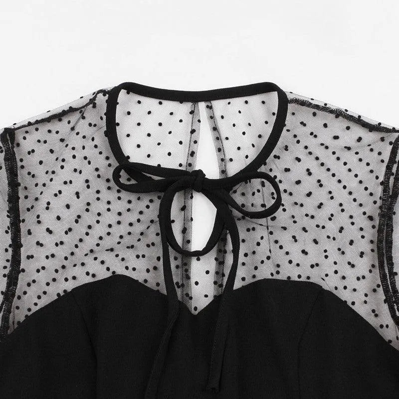 Polka Dot Mesh Bubble Dress