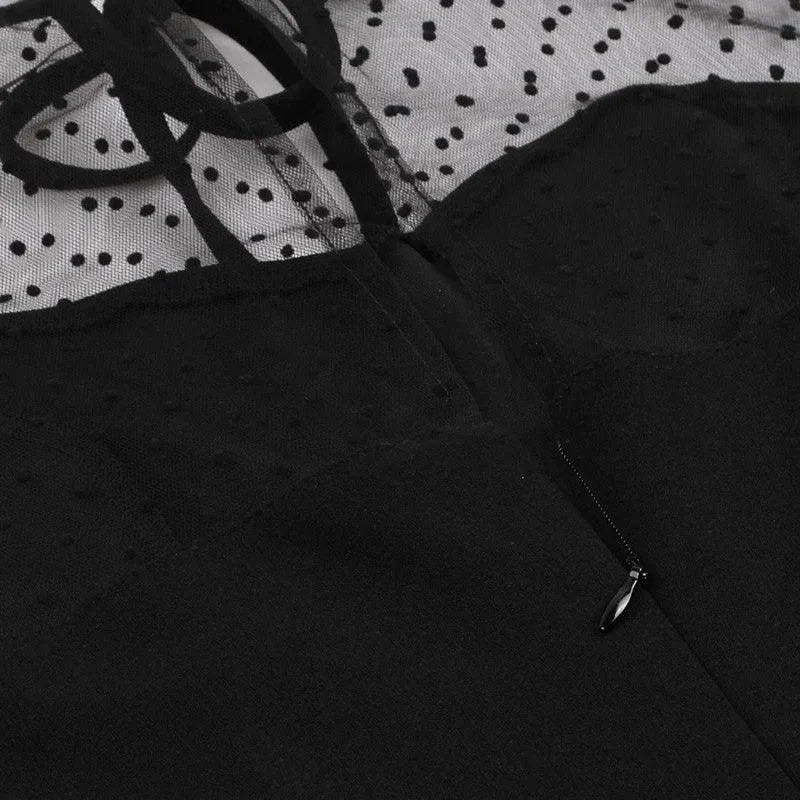 Polka Dot Mesh Bubble Dress