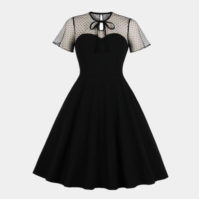 Polka Dot Mesh Bubble Dress