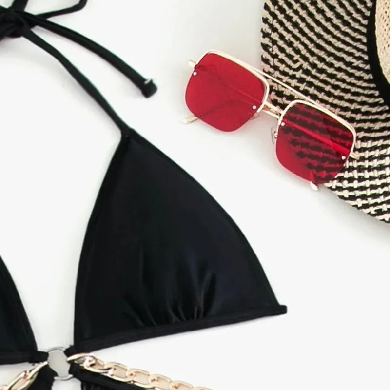 Chained Love 3 Pieces Swimsuit