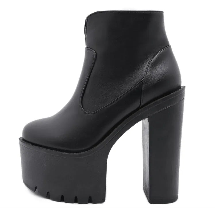 High Heel Platform Boots