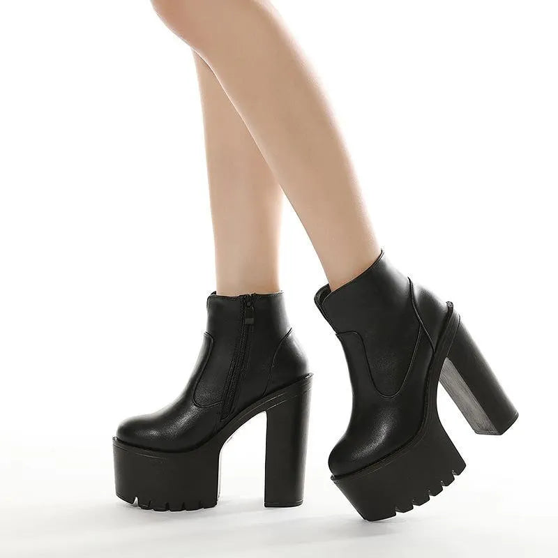 High Heel Platform Boots