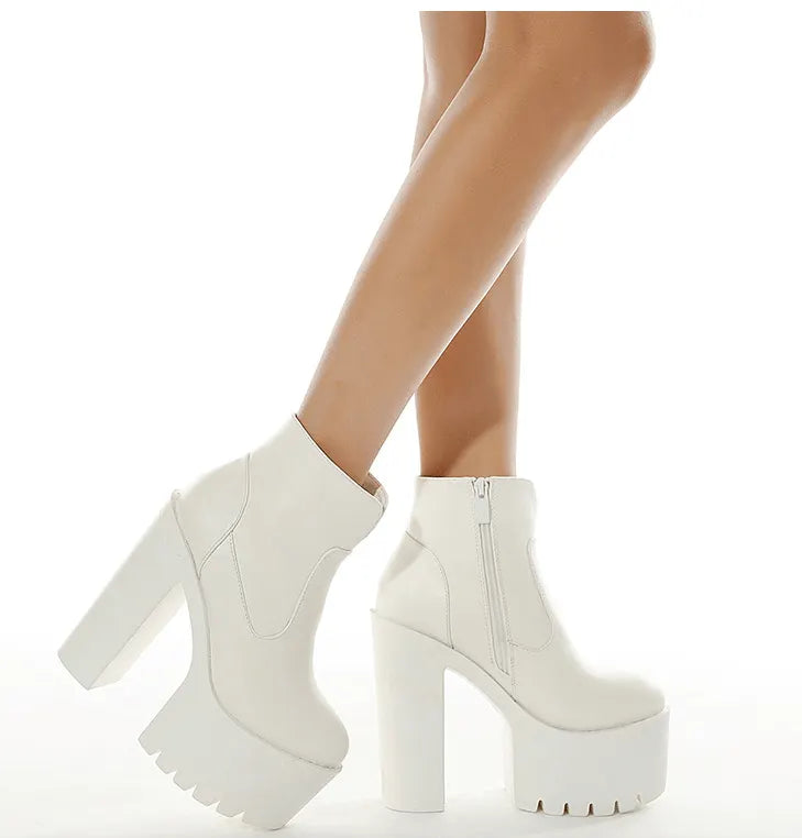 High Heel Platform Boots