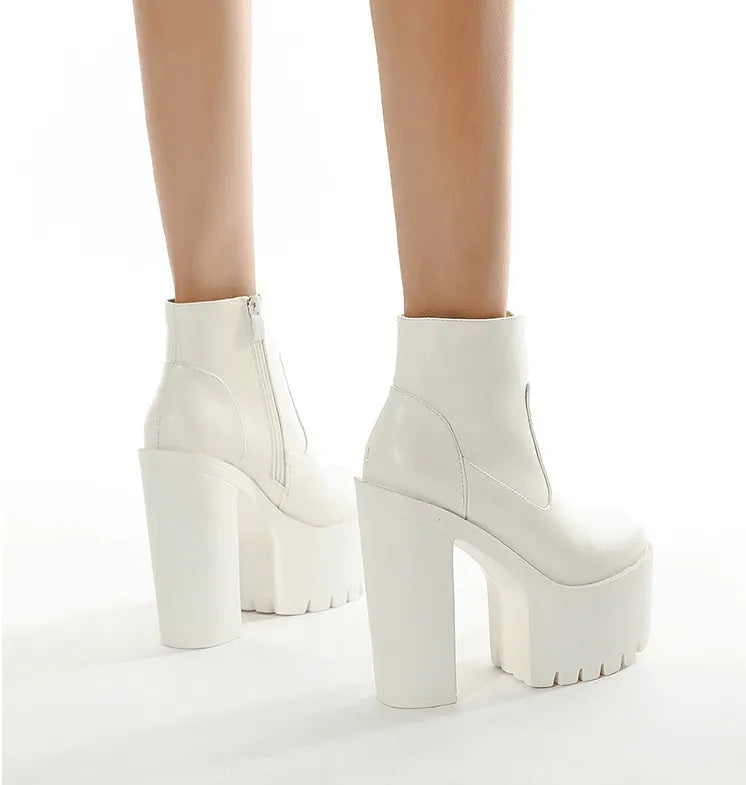 High Heel Platform Boots