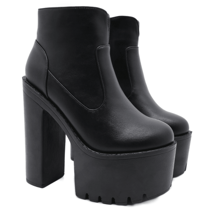 High Heel Platform Boots