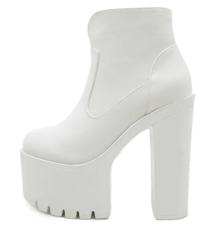 High Heel Platform Boots