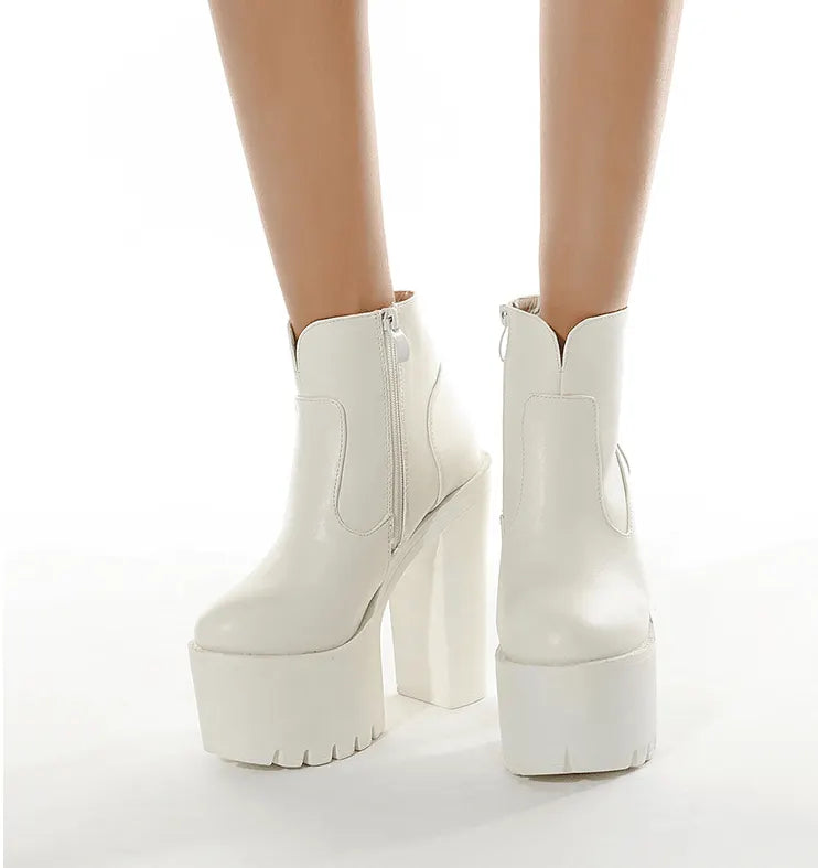 High Heel Platform Boots