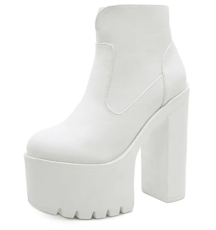 High Heel Platform Boots