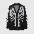 Grunge Skeleton Knitted Cardigan