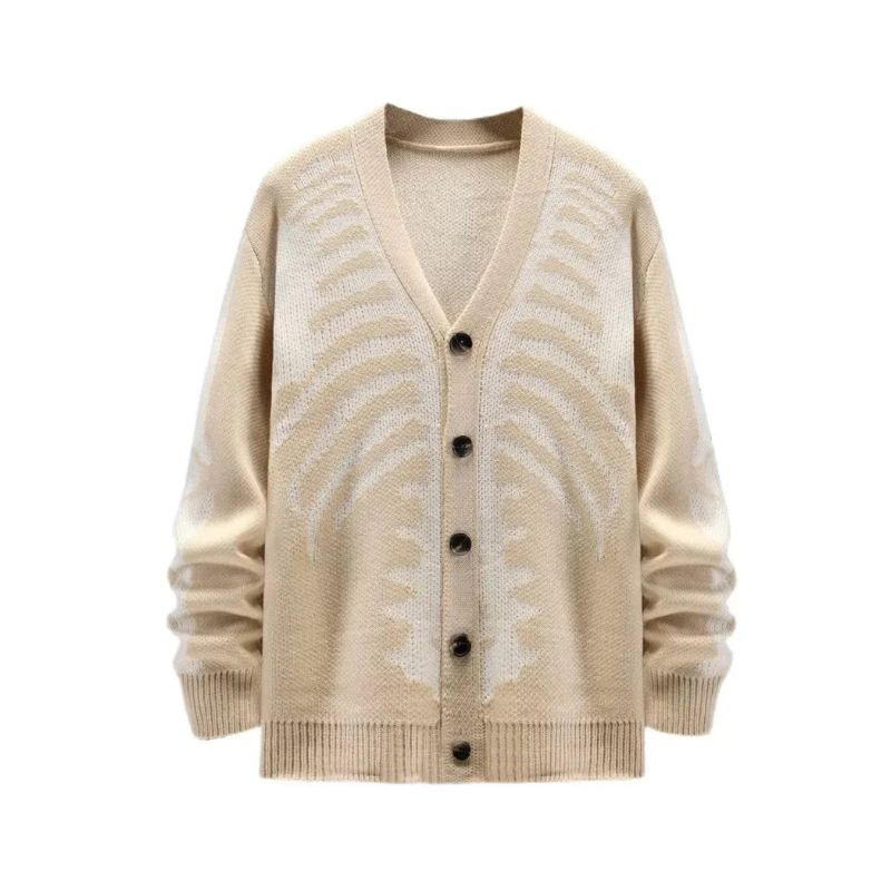 Grunge Skeleton Knitted Cardigan