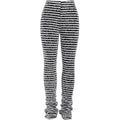 Long High-waisted Stripes Pants