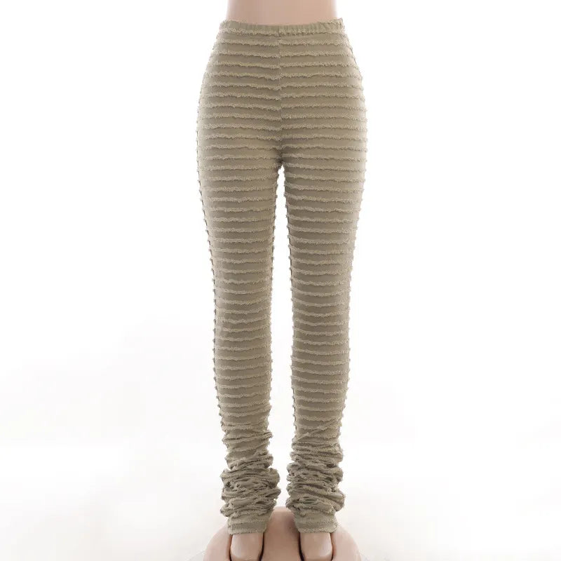 Long High-waisted Stripes Pants