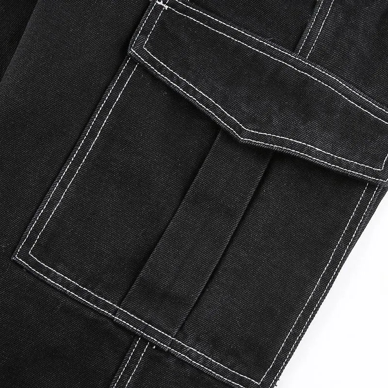 Gothic High Waist Loose Straight Pants