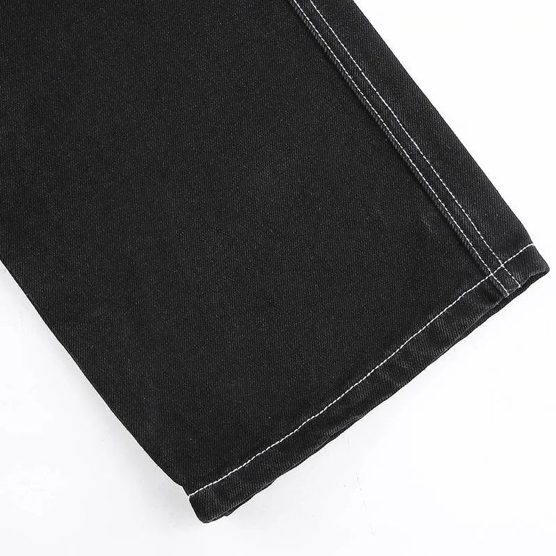 Gothic High Waist Loose Straight Pants