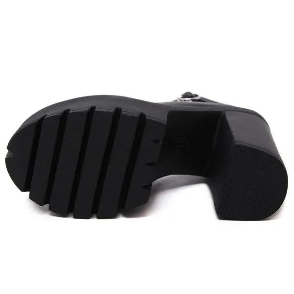 Gothic One Word Buckle High-Heeled Shoes