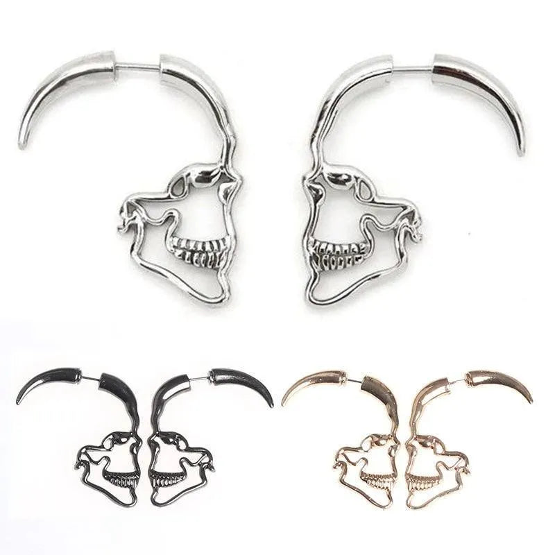 Skull Hollow Stud Earrings