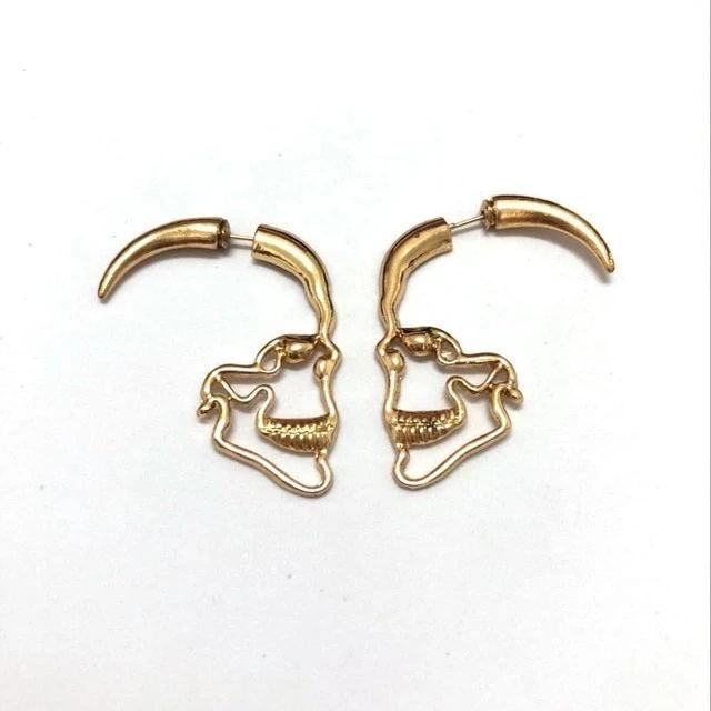 Skull Hollow Stud Earrings