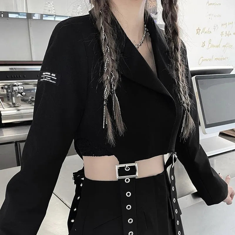 Eyelet Buckle Strap Hollow Out Dress