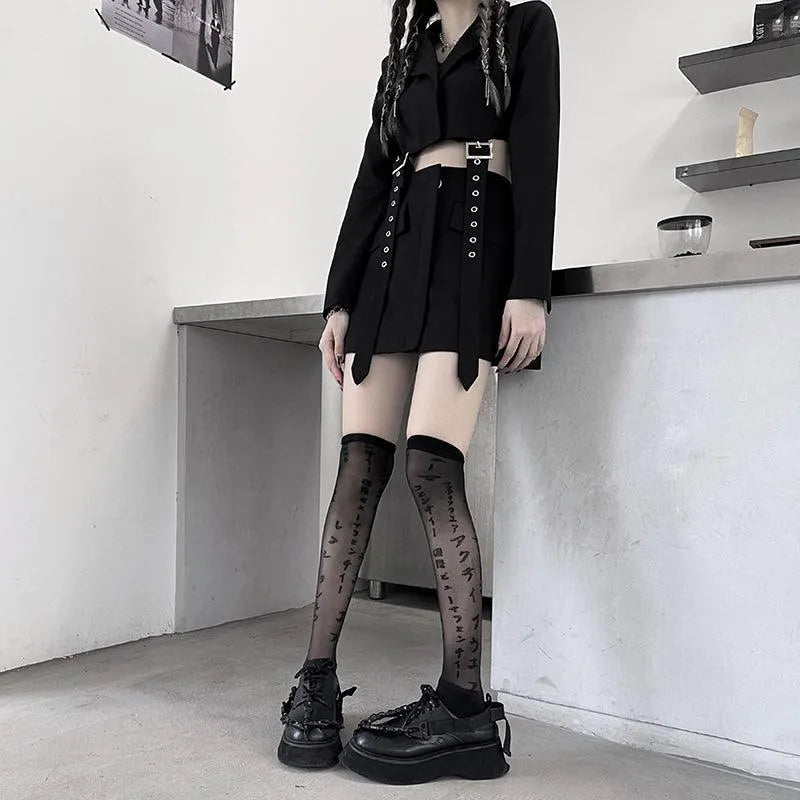 Eyelet Buckle Strap Hollow Out Dress