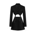 Eyelet Buckle Strap Hollow Out Dress