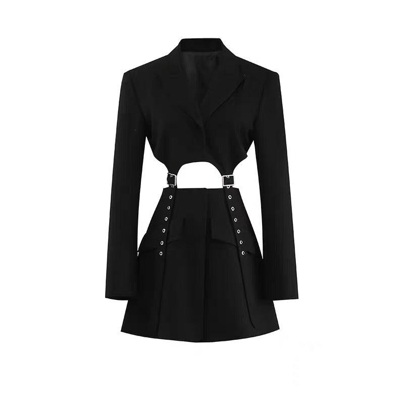 Eyelet Buckle Strap Hollow Out Dress