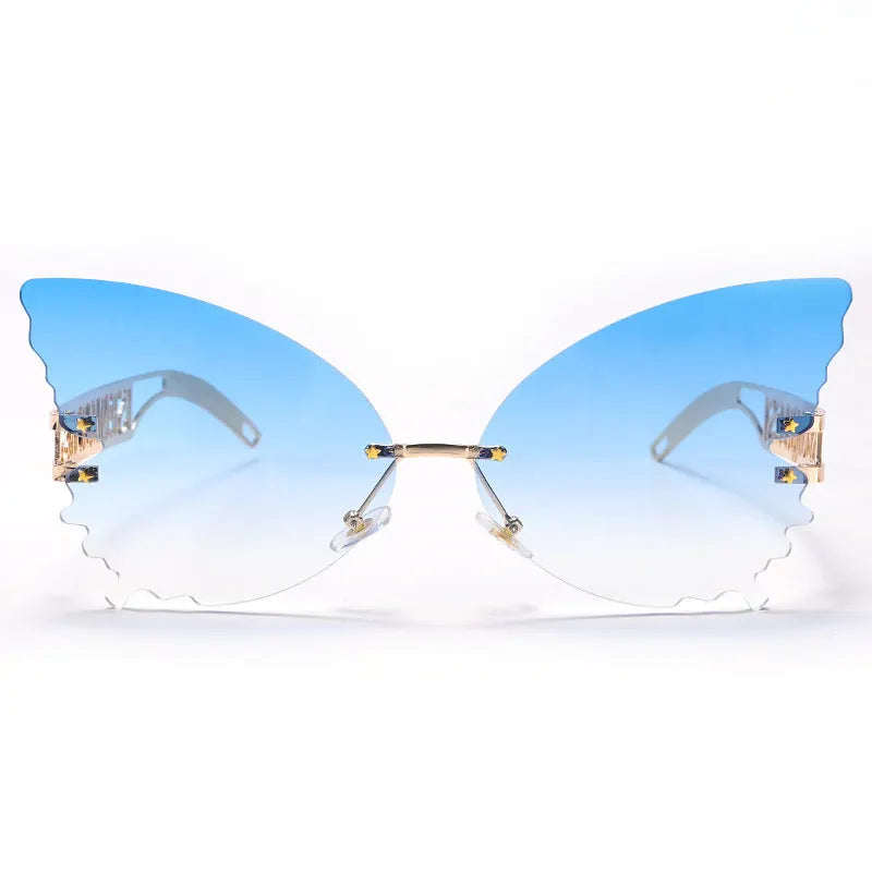 Read My Mind Butterfly Clear Sunglasses