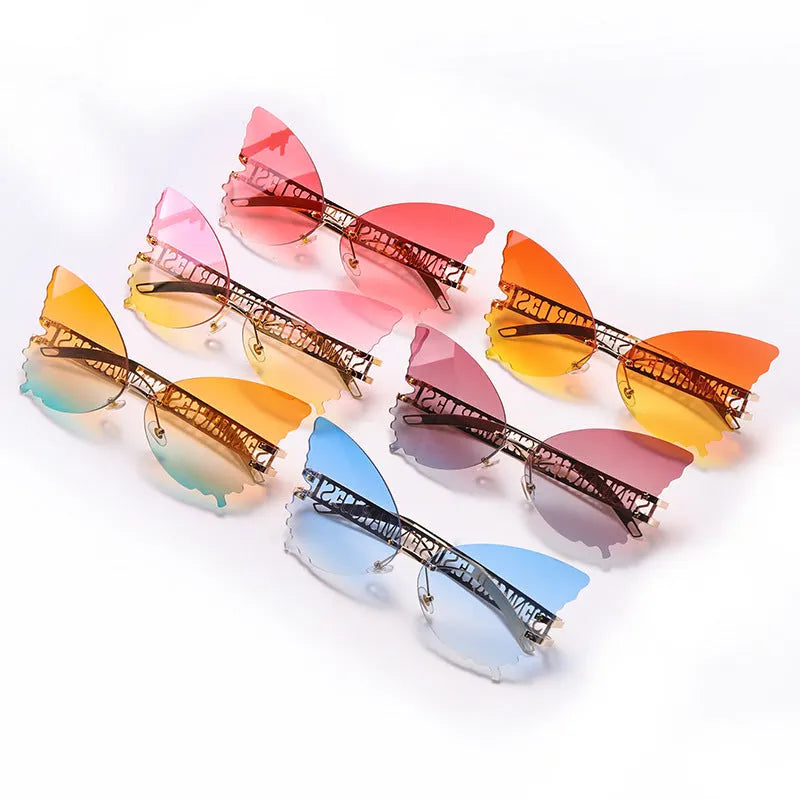 Read My Mind Butterfly Clear Sunglasses