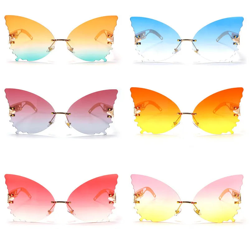 Read My Mind Butterfly Clear Sunglasses