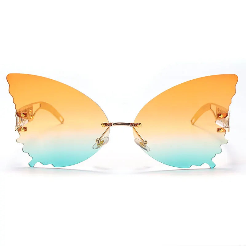 Read My Mind Butterfly Clear Sunglasses