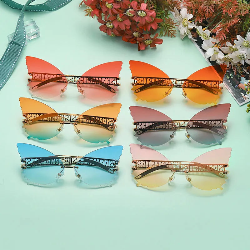 Read My Mind Butterfly Clear Sunglasses