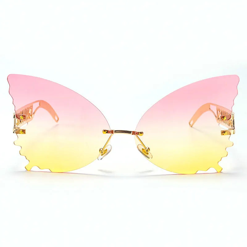 Read My Mind Butterfly Clear Sunglasses