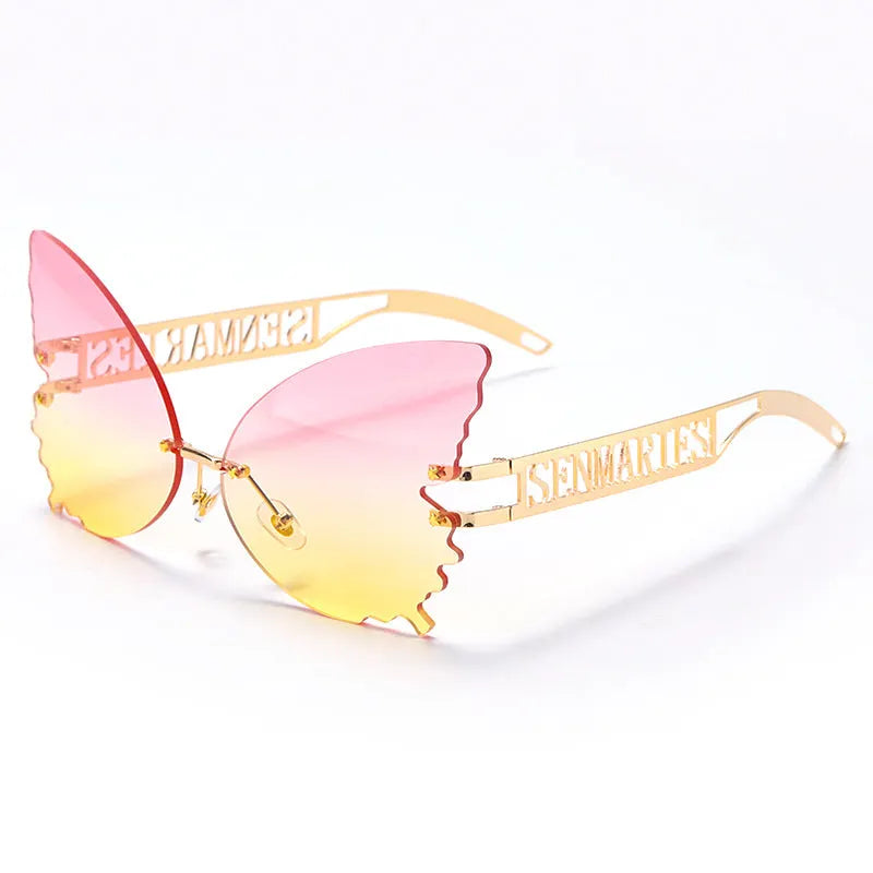Read My Mind Butterfly Clear Sunglasses