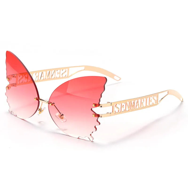 Read My Mind Butterfly Clear Sunglasses