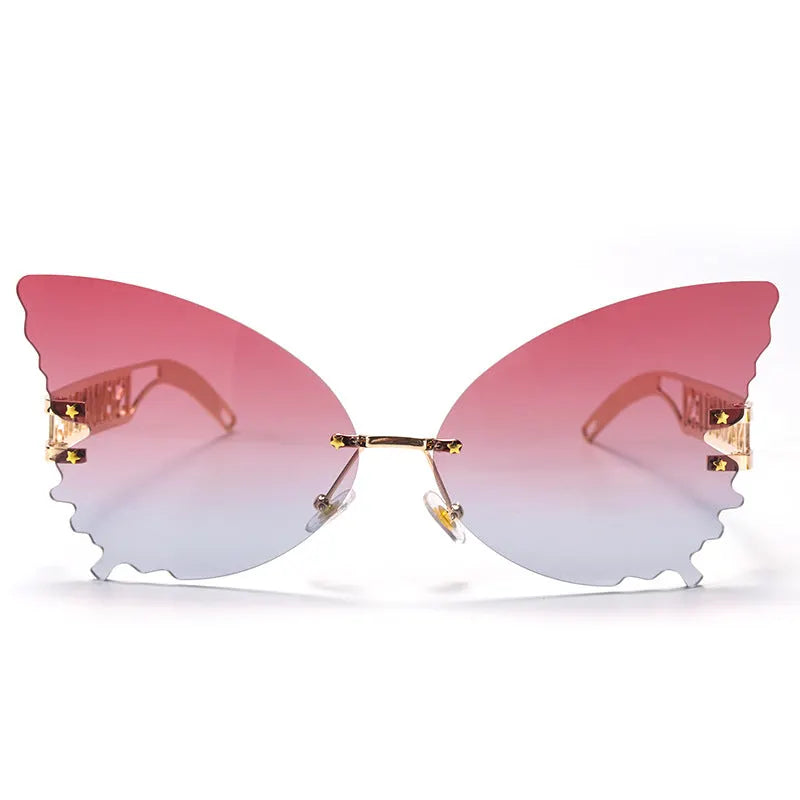 Read My Mind Butterfly Clear Sunglasses