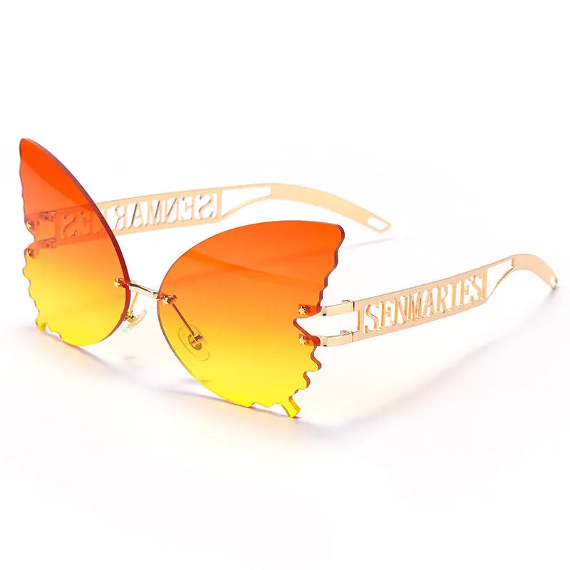 Read My Mind Butterfly Clear Sunglasses