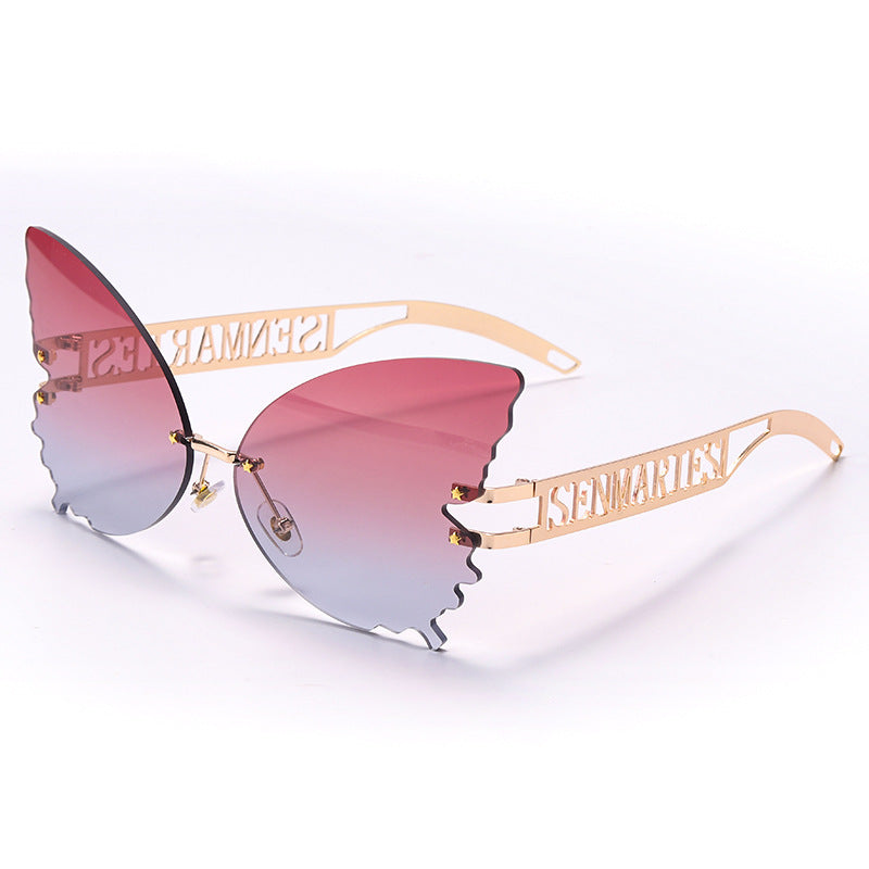 Read My Mind Butterfly Clear Sunglasses