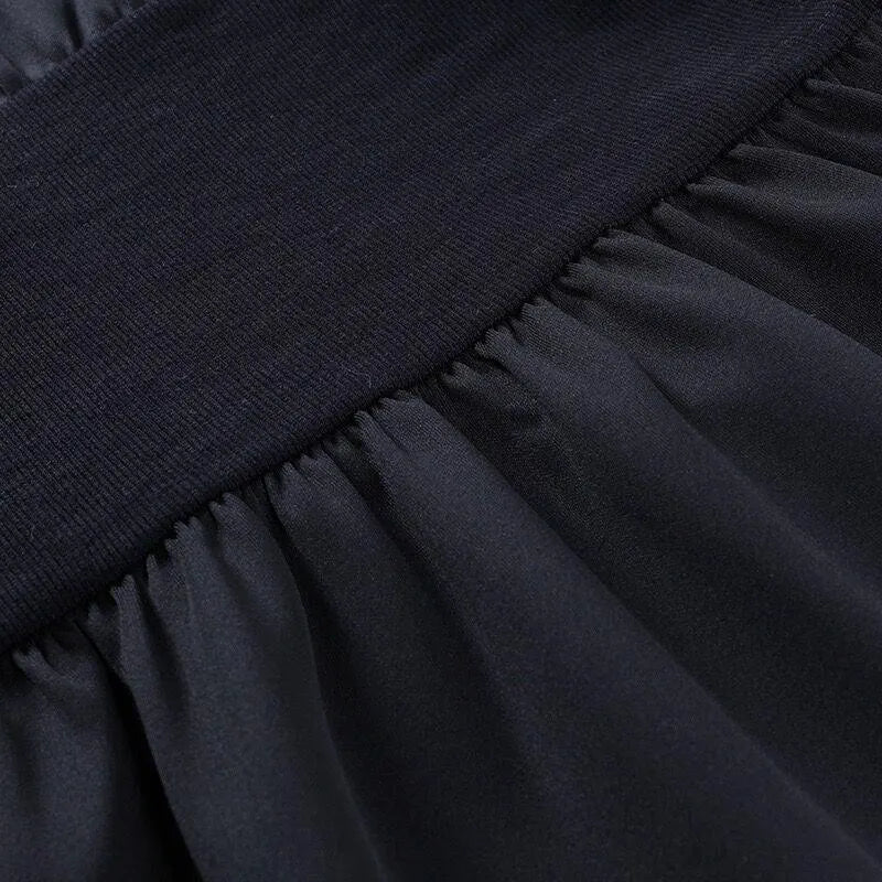 Elastic Waist Hooded Sweater Dress