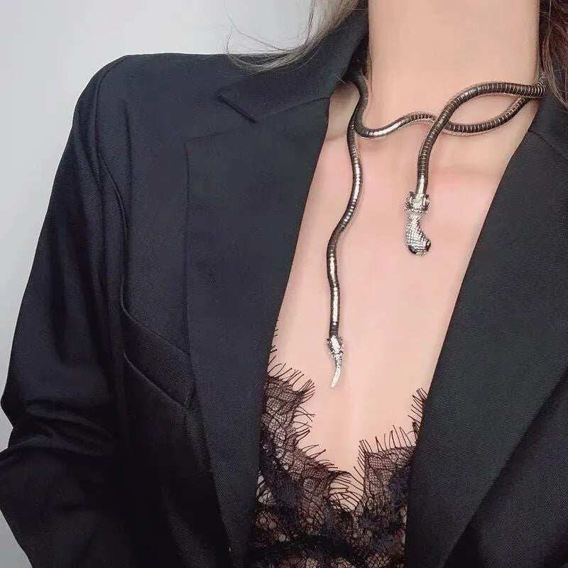 Punk Snake Necklace Bracelet