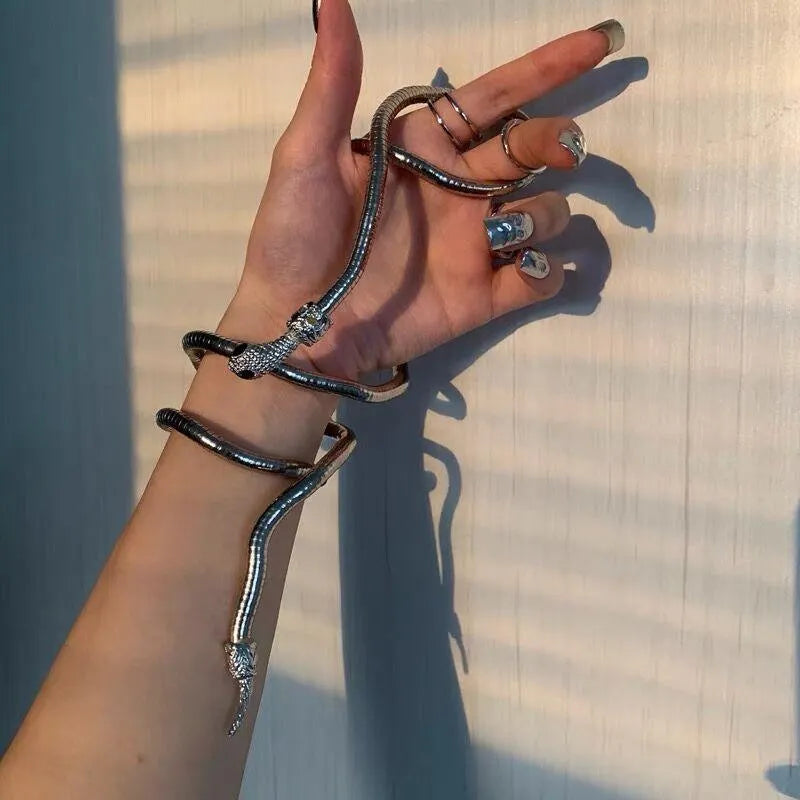 Punk Snake Necklace Bracelet