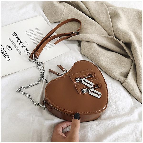 Heart Shaped  Zipper  Bag