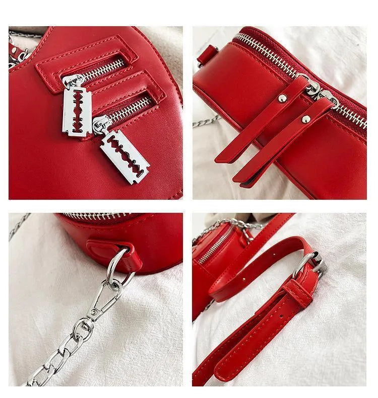 Heart Shaped  Zipper  Bag