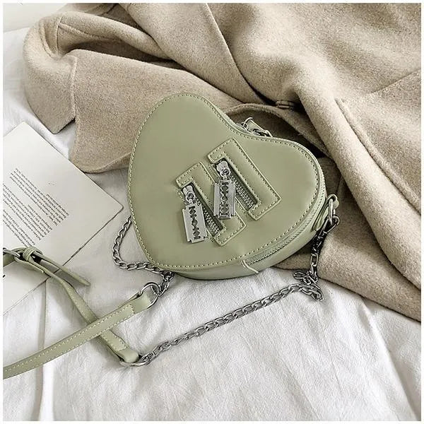 Heart Shaped  Zipper  Bag