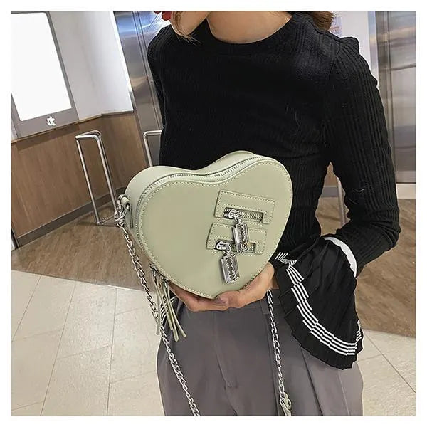 Heart Shaped  Zipper  Bag