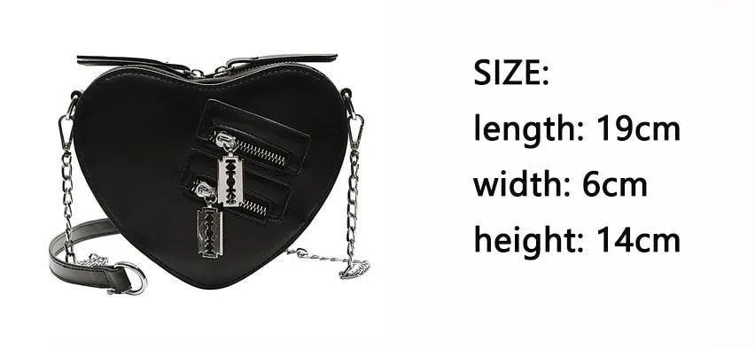 Heart Shaped  Zipper  Bag