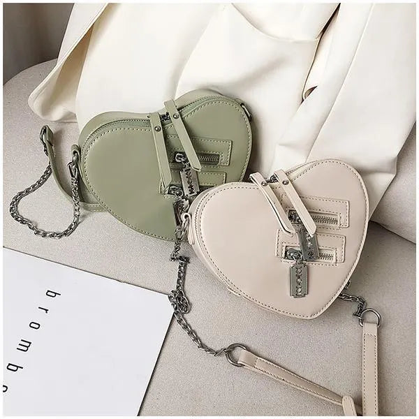 Heart Shaped  Zipper  Bag