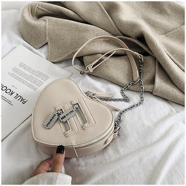 Heart Shaped  Zipper  Bag
